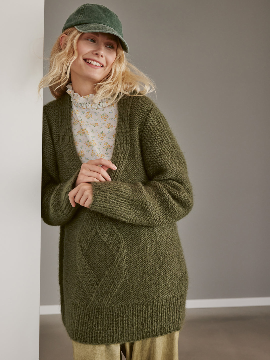 Breipakket Mohair Di Gio oversized v-hals trui