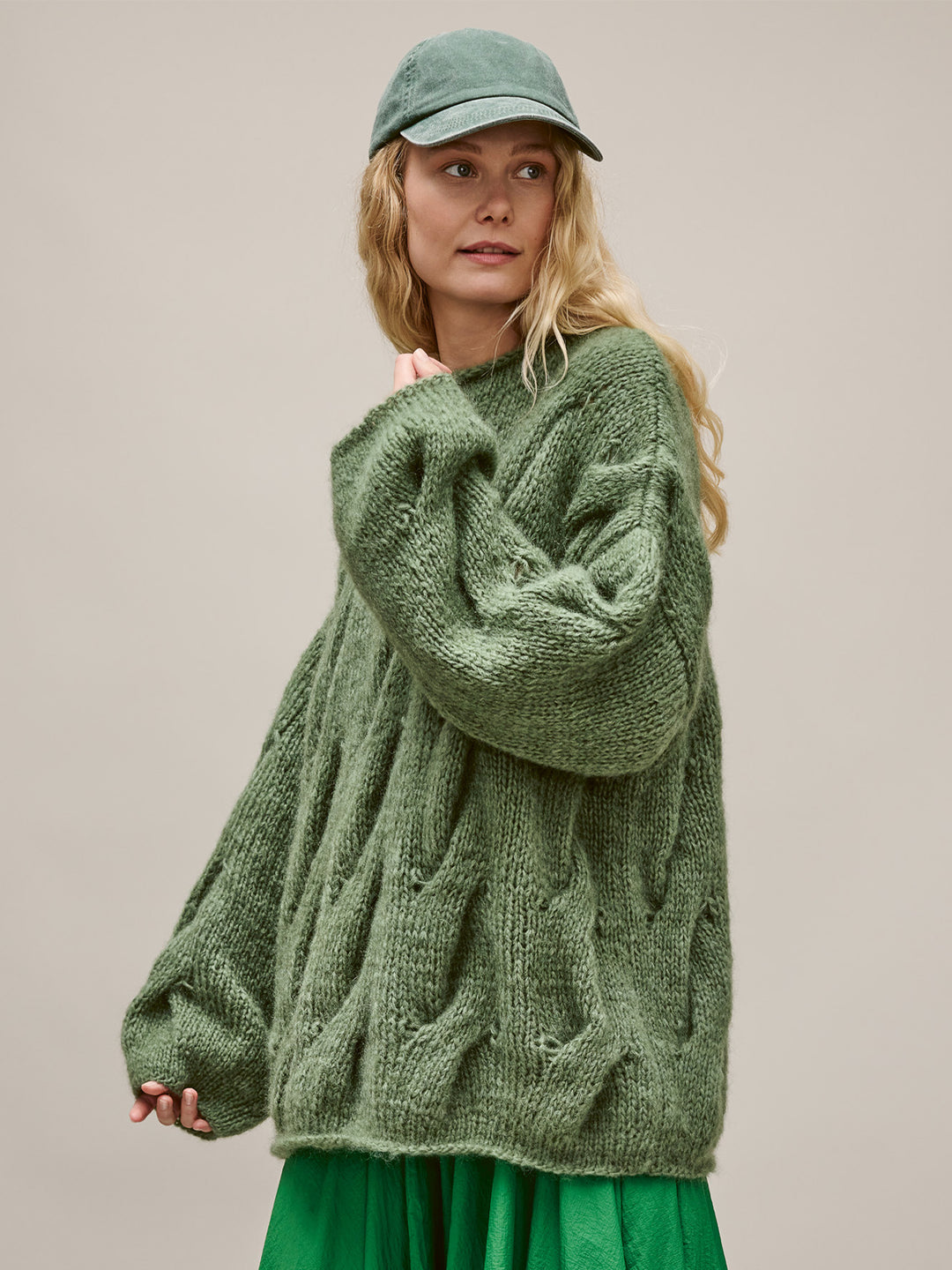 Breipakket Mohair Di Gio oversized kabeltrui