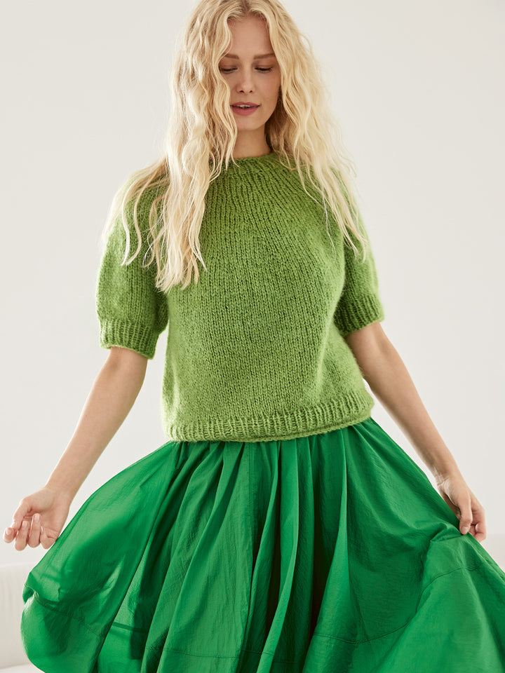 Breipakket Mohair Di Gio trui met korte mouwen - top-down