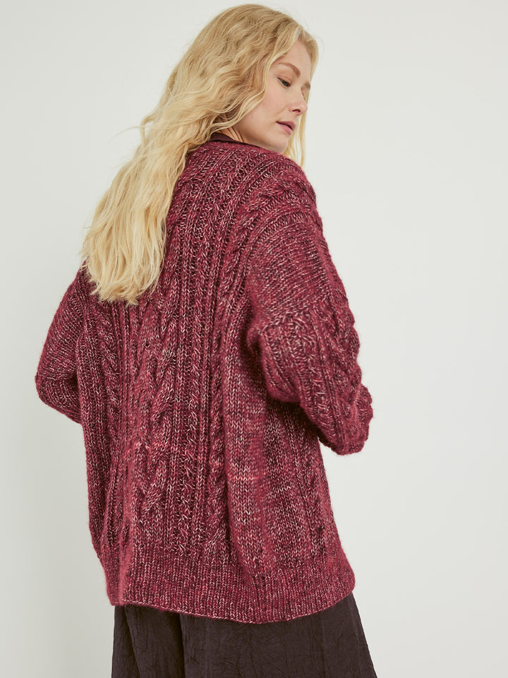 Breipakket Natural Alpaca Pelo kabelvest - top-down