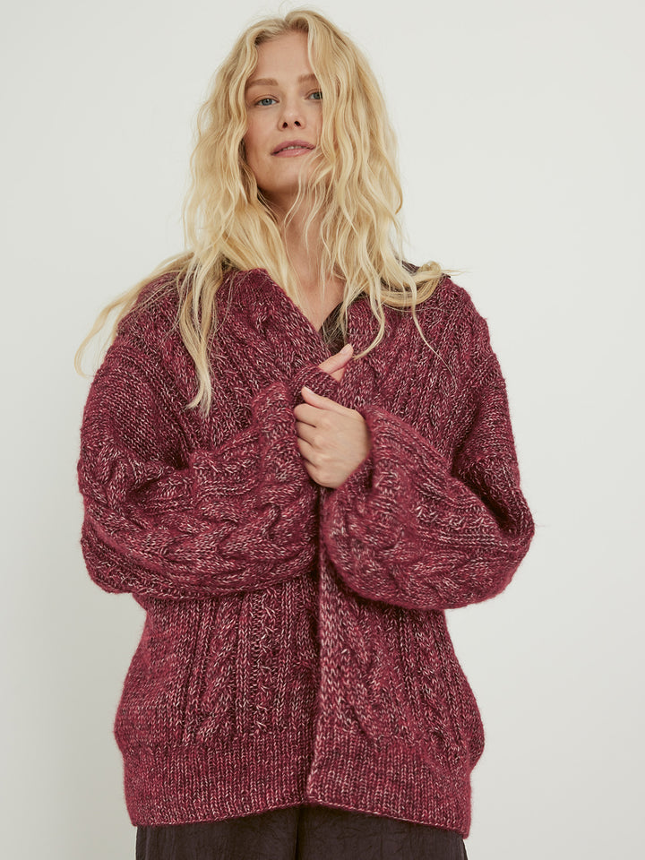 Breipakket Natural Alpaca Pelo kabelvest - top-down