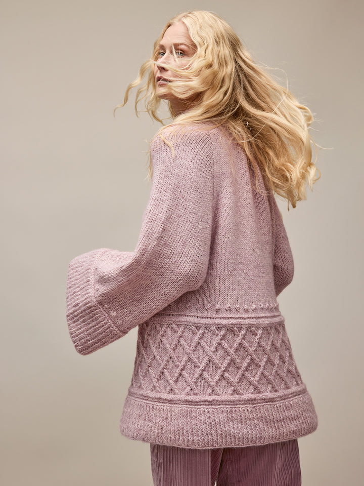 Breipakket Natural Alpaca Pelo lange trui - top-down