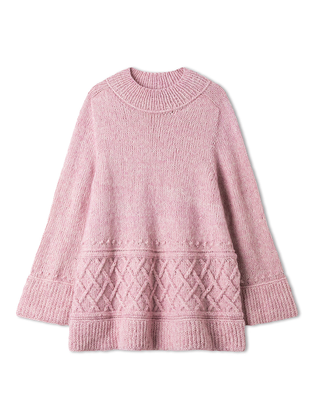 Breipakket Natural Alpaca Pelo lange trui - top-down