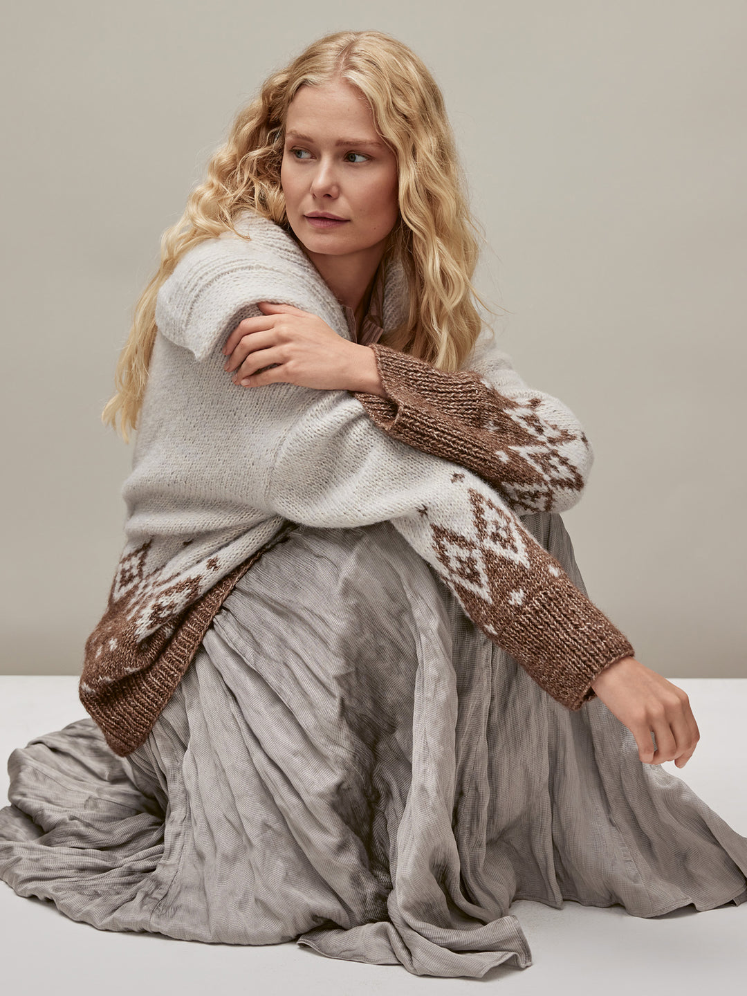 Breipakket Natural Alpaca Pelo Glamour raglanvest