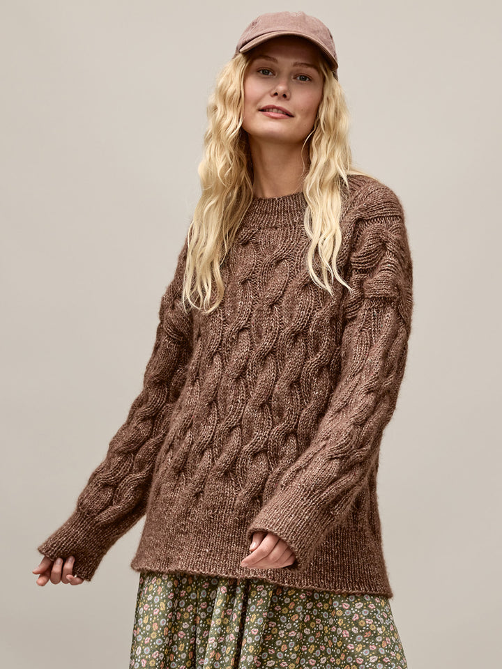 Breipakket Natural Alpaca Pelo Superkid Tweed kabeltrui