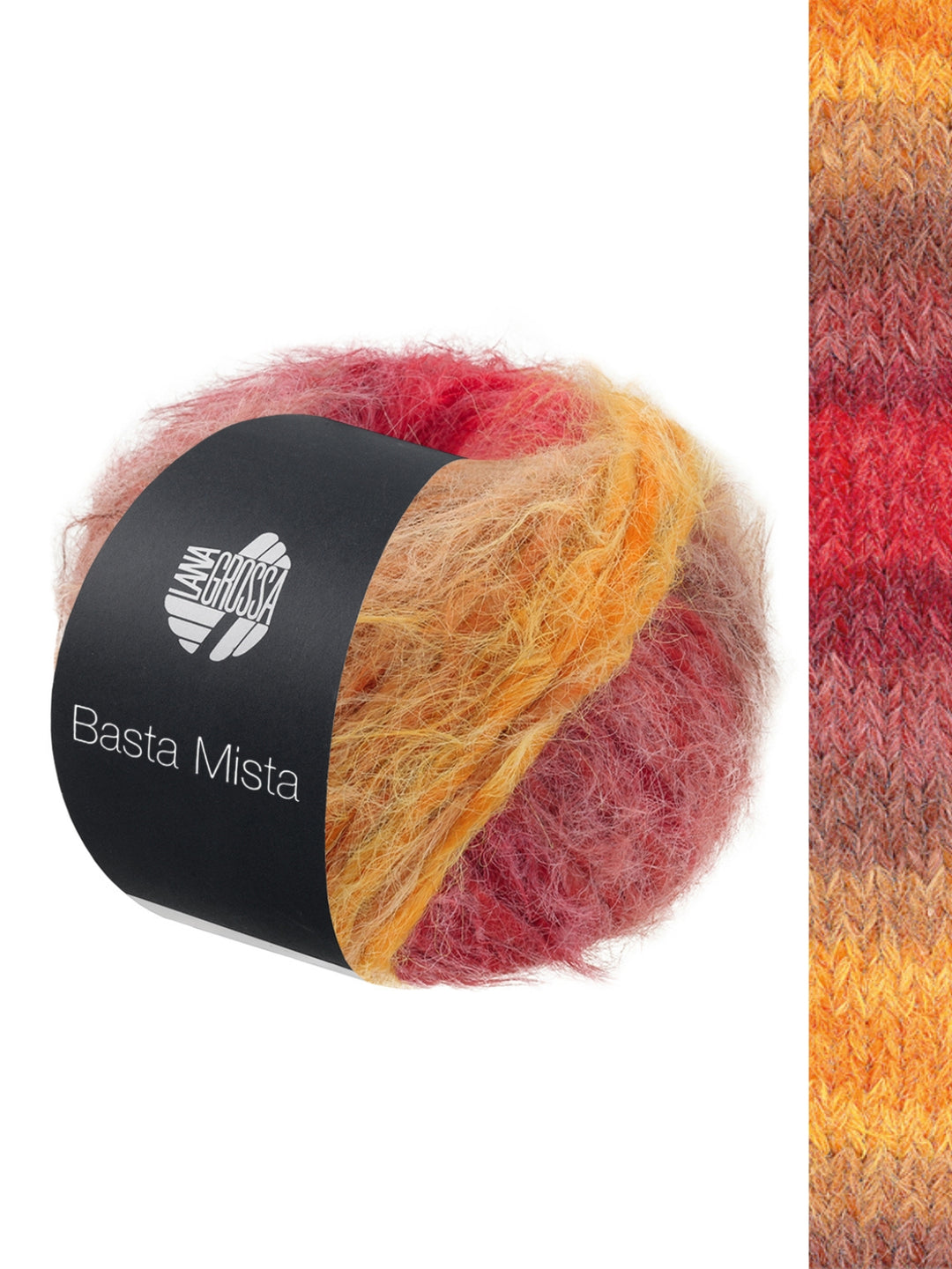 Basta Mista 124 Grijsbruin/Camel/Saffraangeel/Oranje/Grijs-/Donkerrood/Rood