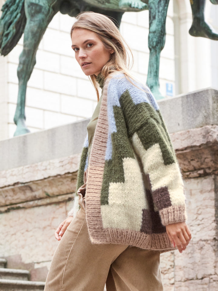 Breipakket Mohair Di Gio vest in geometrisch design