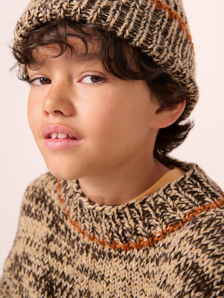 Breipakket Ecopuno Cool Merino & Cool Merino Big gemeleerde trui - kids