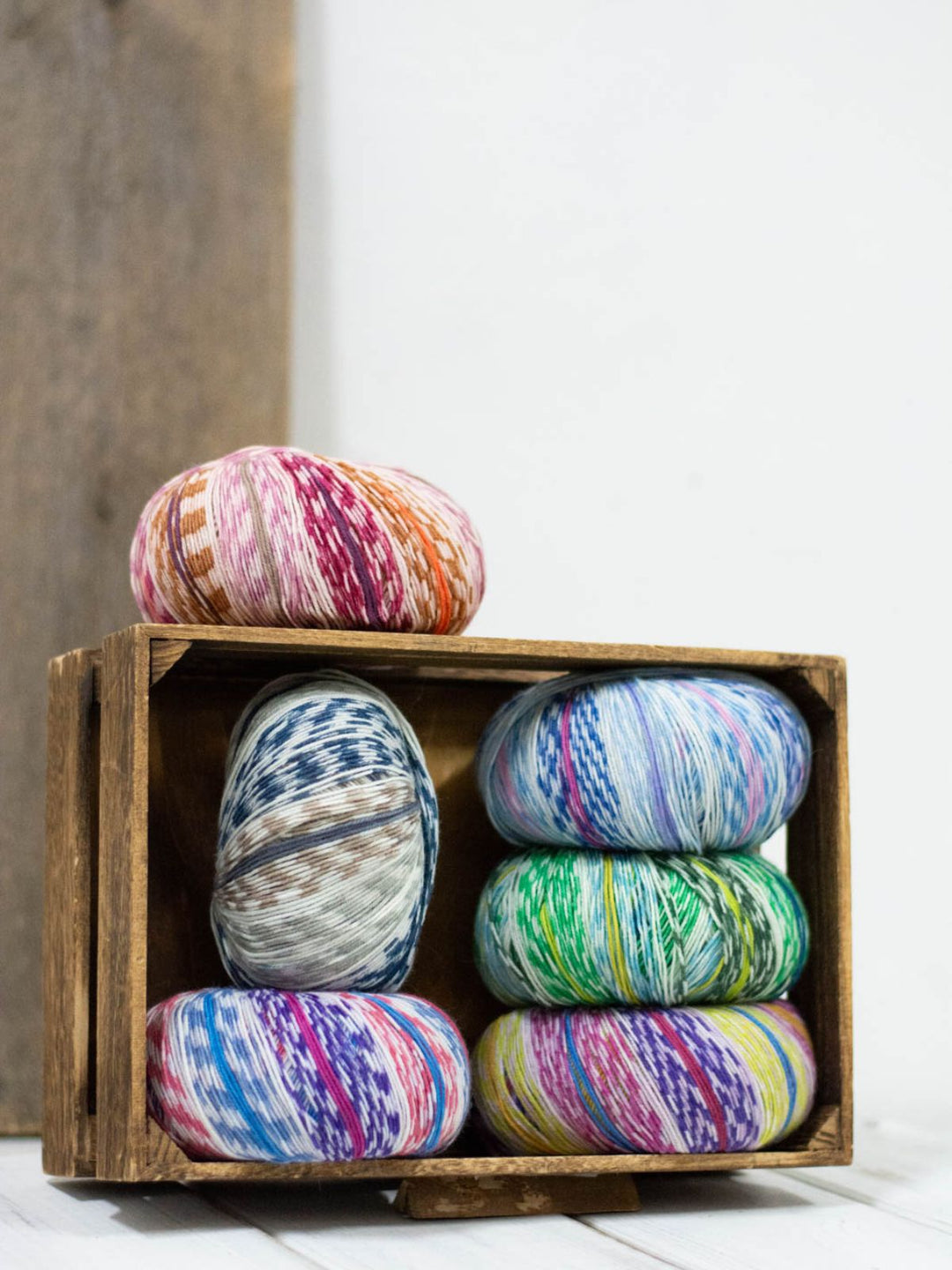 PRO LANA Fjord Socks Multicolor 4-voudig 485 - blauw/oranje PRO LANA Fjord Socks Multicolor 4-voudig 485 - blauw/oranje