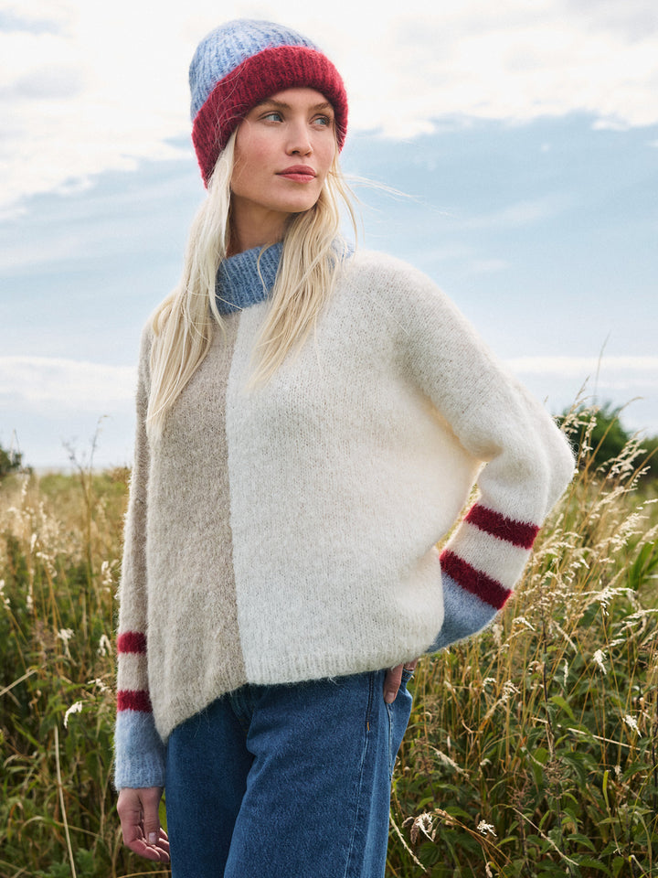 Breipakket Natural Alpaca Lungo colorblock trui