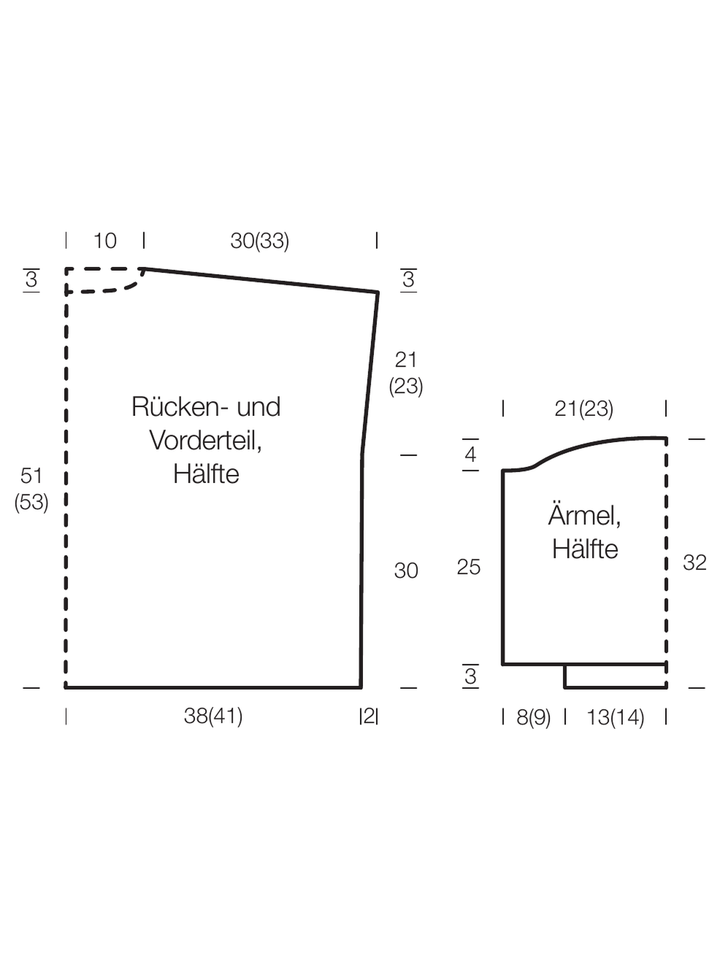 Breipakket Orsetto Mouliné trui in half patent
