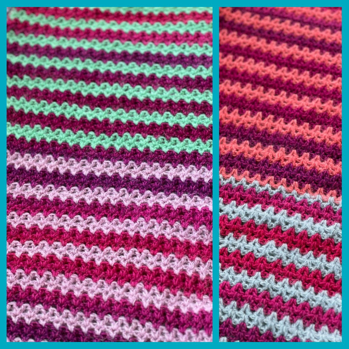 Haakpakket poncho Color Waves
