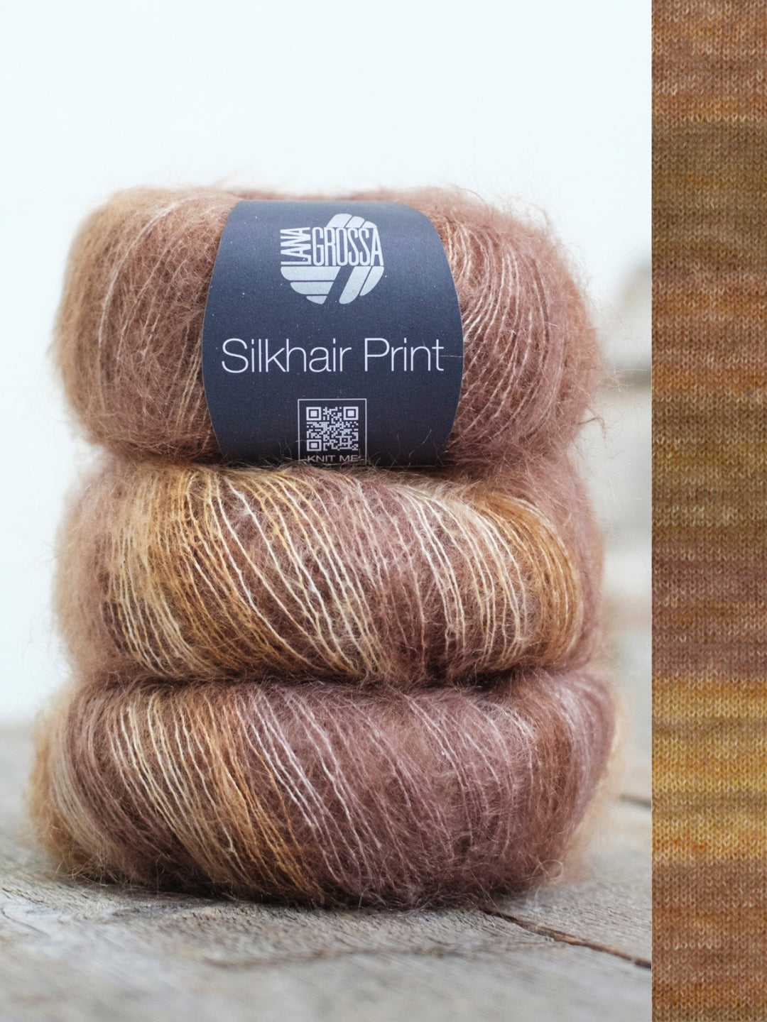 Silkhair Print 407 Beige / Lichtgeel / Camel