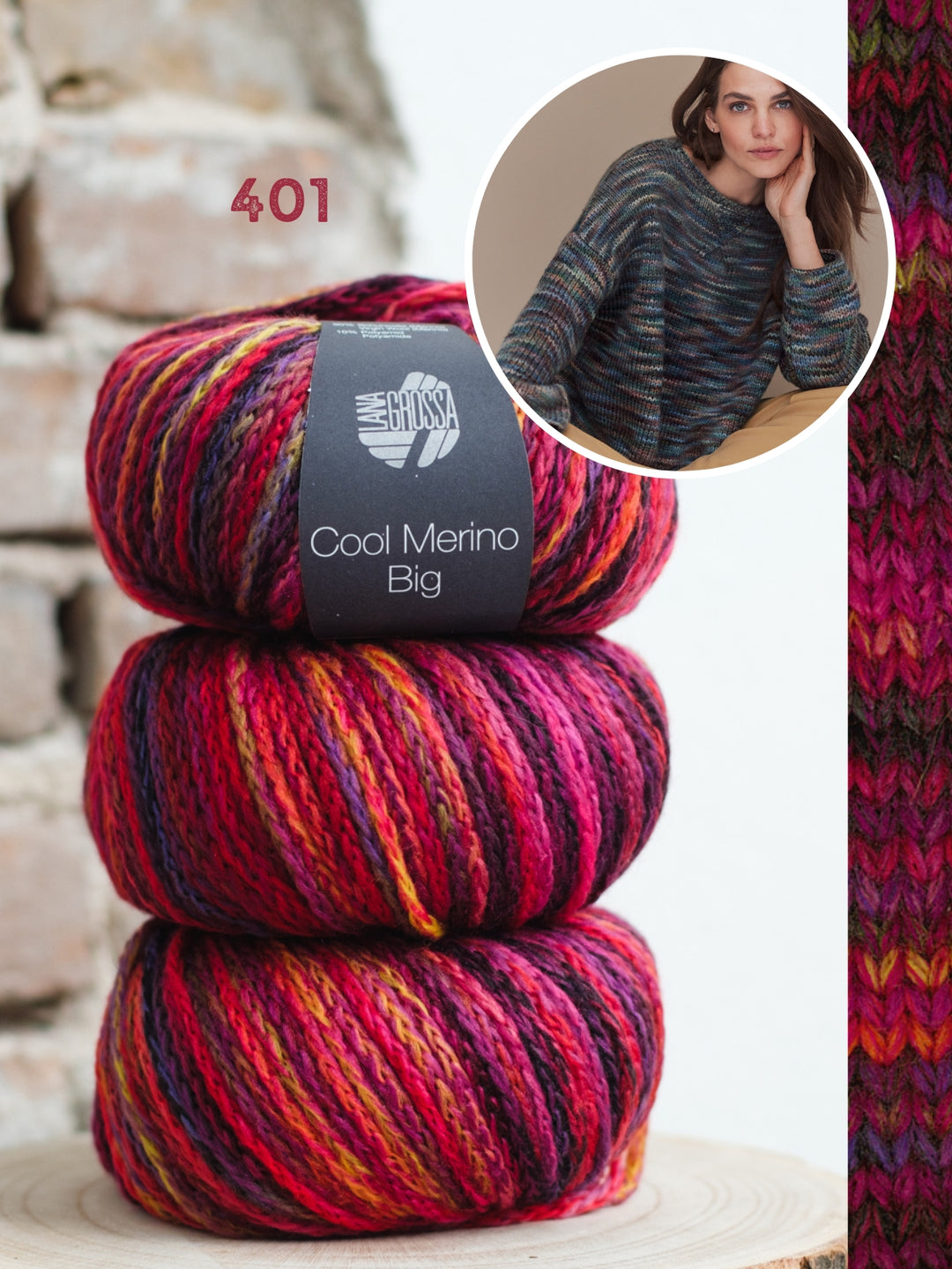 Breipakket Cool Merino Big Color trui