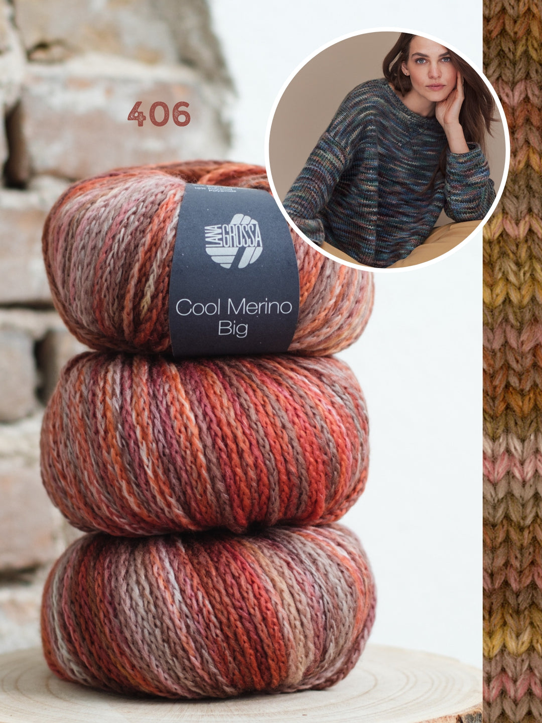 Breipakket Cool Merino Big Color trui