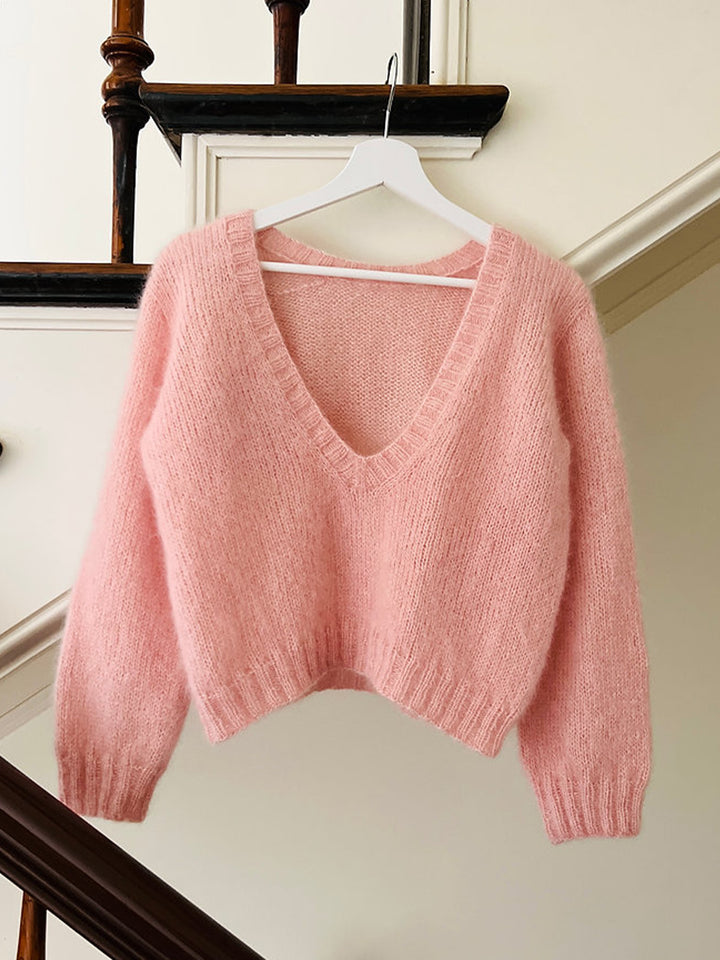 Breipakket Caspar V Neck Sweater - Kolibri by Johanna